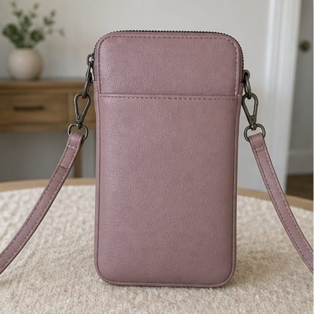 Mauve Faux Leather Bag